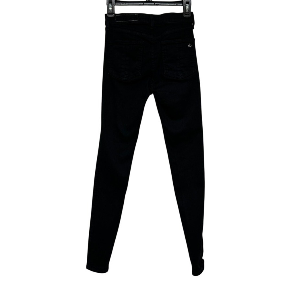 Rag & Bone Women's Black Solid Mid Rise Slim Fit Cate Ankle Skinny Jeans Size 24 - Picture 8 of 9